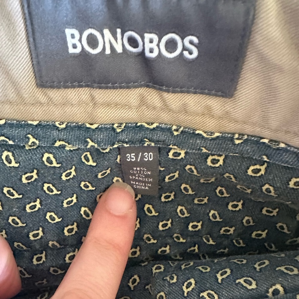 bonobos khakis - 35/30